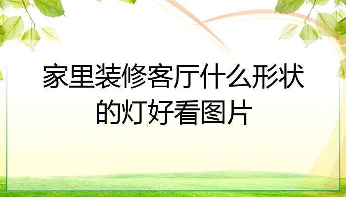 家里装修客厅什么形状的灯好看图片?