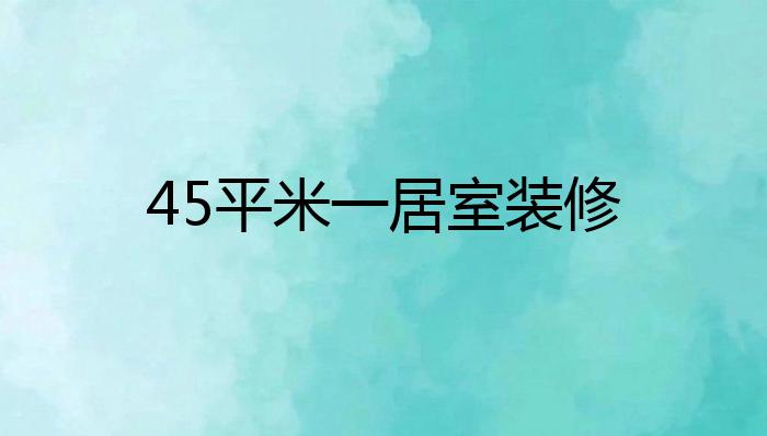 45平米一居室装修