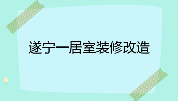 遂宁一居室装修改造